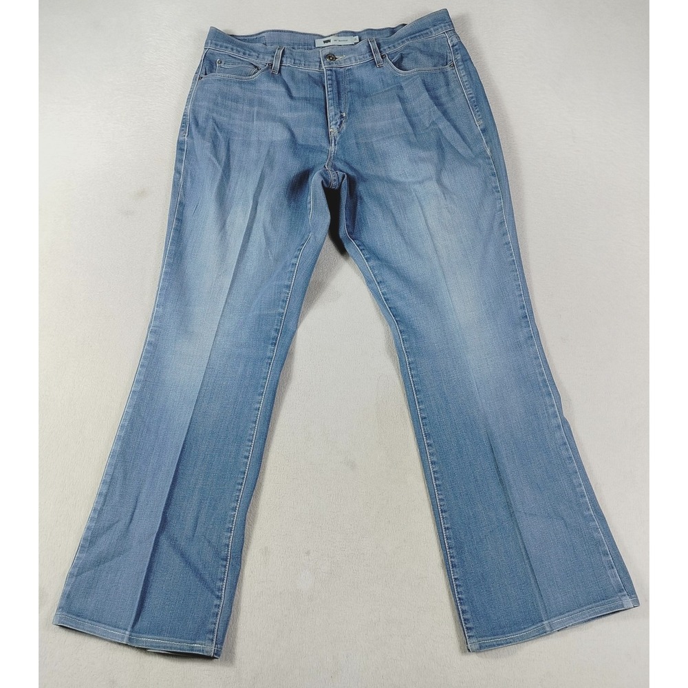 Levis 515 Bootcut Jeans Womens 12 Blue Light Wash Mid Rise Stretch Denim Casual